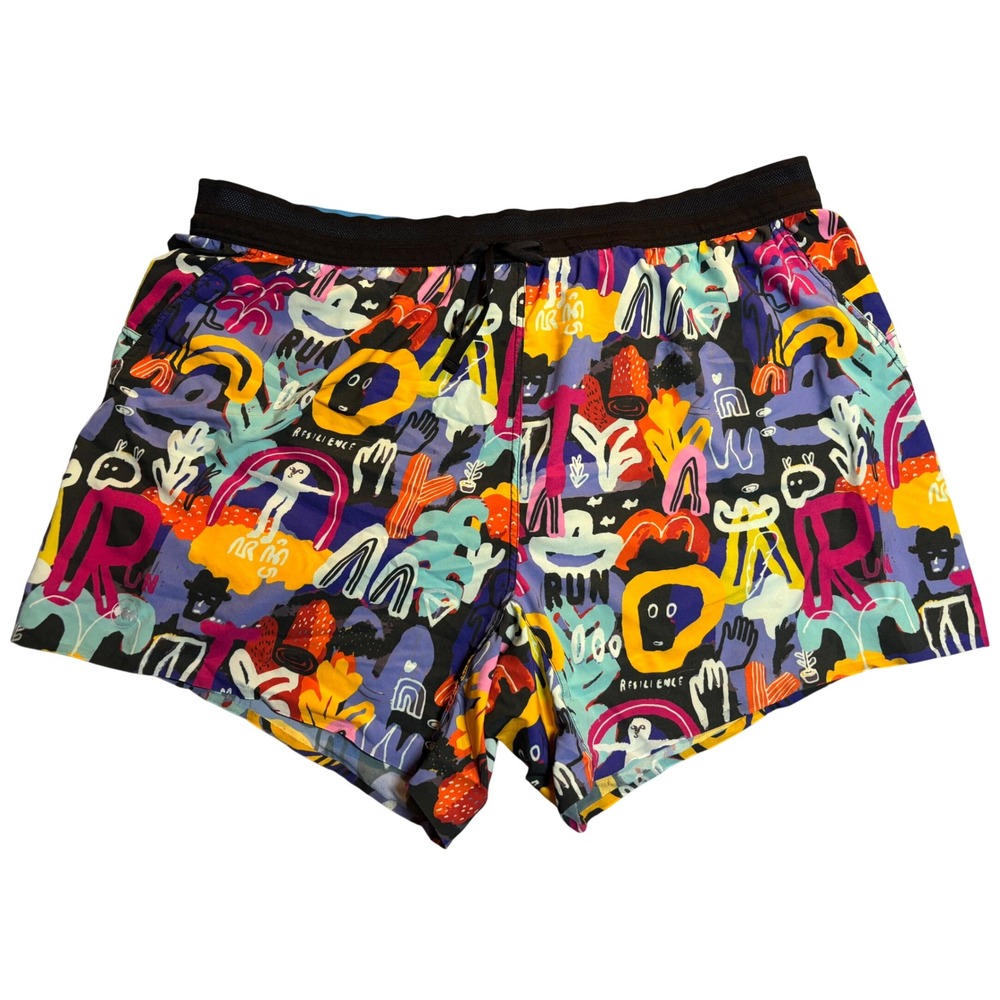 Janji AFO Running Shorts Mens Multi-Color Excellent Graphic Resilience 5in XL